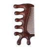 Pente de Massagem de Sândalo Multifuncional para Meridianos para Cabelo e Massagem, Dupla Utilização para Pescoço, Cabelo, Gua Sha e Área dos Olhos, Adequado para Uso Doméstico por Homens e Mulheres
