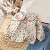 Baba Doce Camisa Elegante com Gola de Renda Nova Primavera e Outono para Bebês Meninas 2026 Blusa Floral da Moda