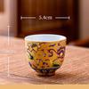 Tetera con Estampado de Esmalte Tendencia Nacional Tetera de Cerámica Esmaltada Taza de Té para el Hogar Gran Capacidad Set de Té Kung Fu para el Hogar