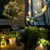 Luzes Solares de Fio de Cobre Decoração de Pátio Cordões de Luzes Externas Feriado de Natal Céu Estrelado Luzes Coloridas Atacado