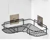 Estante de especias para cocina montado en la pared sin taladro, estante de esquina para lavabo de baño, estante de almacenamiento, organizador de baño, sin rastro
