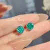 Pendente de Colar Rosa do Milênio Octogonal Chetan Blue Cravejado com Diamante de Alto Carbono Brincos de Diamante Coloridos Anel Paraíba