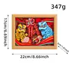 Pintura Estéreo 3D Creativa León Despertando Pintura Colgante Adornos Regalo de Reunión Anual de la Empresa Pintura Decorativa Decoraciones para Marco de Fotos Festivo de Año Nuevo