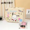 Estuche de Maquillaje de Dibujos Animados de Moda Kuromi con Espejo, Organizador Infantil y Caja de Cuero para Guardar Tarjetas