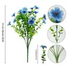 Amazon Transfronterizo 7 Tallos Flor Artificial Violeta de Gama Alta 7 Tallos Eucalipto Violeta Ramo de Flores Artificiales Venta al por Mayor