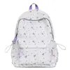 Mochila Fofa para Alunas, Mochila de Nicho Estilo Floresta de Alta Aparência, Estampa Fresca Estilo Ins, Bolsa de Ombro Pequena Leve, Mochila de Costas Dupla