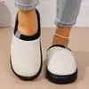 Pantuflas de algodón cerradas para otoño e invierno para hombres y mujeres, con forro grueso de lana de cordero, suela gruesa de EVA, antideslizantes, pantuflas de felpa para el hogar