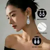 Pendientes Geométricos de Zirconia de Lujo Nuevos 2026 para Mujer, Pendientes Largos de Plata S925 con Aguja Completa de Diamante, Pendientes de Estilo Europeo y Americano, Accesorios para Orejas de Lujo Ligero
