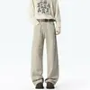 Ropa Popular para Hombre / Pantalones Casuales Nuevos de Primavera, Algodón Puro, Cintura Semi-Elástica con Cinturón de Botón, Estilo High Street Americano, Pantalones Largos