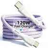 Cable de Datos de Carga Rápida Trenzado 6A Tipo-C Dual Macho-Macho Compatible con Laptops Huawei y Honor Cable de Carga PD