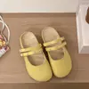 Mules de linho de uso duplo estilo Birkenstock com biqueira fechada para mulheres, para uso externo no verão, novo modelo 2026, com sola grossa, adequadas para combinar com saias, sandálias Mary Jane