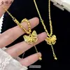 Colar Borboleta com Franja e Contas Estilo Chinês Novo Tendência Atacado, Modelo Novo Versátil de Design de Nicho da Loja Gold