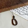 Collar Largo con Colgante de Anillo Asimétrico Retro Estilo Étnico para Mujer Accesorios Halter Cadena para Suéter de Gama Alta de Nicho