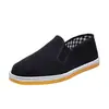 Zapatos Tradicionales de Tela de Pekín para Hombre con Suelas Gruesas de Tendón de Res, Zapatos de Tela Multicapa, Zapatos de Trabajo Negros, Zapatos de Papá, Zapatos de Abuelo, Zapatos sin Cordones