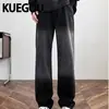 Atacado de fábrica transfronteiriço: calças jeans masculinas americanas compridas, calças casuais retro high-street de corte solto, calças versáteis retas lavadas, modernas