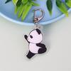 Llavero de panda de dibujos animados, colgante de acrílico, pequeño regalo de vacaciones para estudiantes, adornos decorativos, lindos accesorios para llaveros