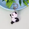 Llavero Colgante de Panda de Dibujos Animados de Acrílico Pequeño Regalo Colgante Decorativo Estudiante 2D Lindo Accesorios para Llaveros