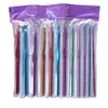 Herramientas de tejer aguja para suéter siete colores aluminio ganchillo longitud 15CM12 un juego de 2.0-8.0 bolsa de PVC