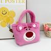 Lindo bolso de oso de fresa coolomi de gran capacidad para mujer, bolso infantil de dibujos animados japonés, bolso de hombro para uniforme jk, bolso de mano