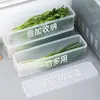 Caja de conservación de alimentos frescos, cebolleta, cilantro, raíz entera, jengibre, ajo, fideos, huevos, caja de almacenamiento para refrigerador