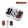 Anillos de Lijado Pequeños de Tres Rejillas para Uñas, Marrones, Blancos, Negros, Anillos de Lijado, 75 Piezas por Caja, Anillos de Lijado con Eje Plateado para Uñas