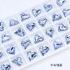 Dongzhou Crystal nuevo collar de corazón grande torcido fondo puntiagudo accesorios de joyería popular para uñas de celebridad en línea taladro de uñas taladro de uñas de amor