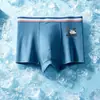 Roupa Íntima Masculina, Malha de Seda Gelada, Estilo Fino de Verão, Estampa de Cachorro, Cuecas Boxer Infantis Médias e Grandes, Shorts Boxer Estudante, Comércio Exterior