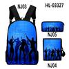 Amazon Cross-border Nova Mochila com Padrão Dança das Sombras Conjunto de Mochila Redutora de Carga Bolsa de Ombro Estojo para Canetas