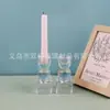 Copo de Vela de Vidro Criativo de Dupla Finalidade com Duas Cabeças Suporte de Vela Listrado Simples Vela de Aromaterapia Enfeites para Copo de Vela Artesanato em Vidro