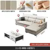 Sofá moderno minimalista nórdico para apartamentos pequeños, totalmente equipado con tela resistente a las garras de gato, adecuado para propiedades de alquiler, sofá de Foshan para sala de estar en casa