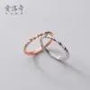 Anillo trenzado retorcido de plata de ley s925 Nalan diseño de nicho con incrustaciones de diamante abierto ajustable anillo para dedo de dieta J7723