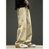 Pantalones casuales de pierna ancha y recta para hombre, estilo retro americano, estilo high street, 2024, nuevos pantalones de moda