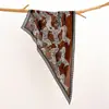 Bufanda de Seda con Estampado Completo de Triángulo de Cebra Estilo Retro Versátil Nueva para Primavera para Mujer, Bufanda de Cintura Decorativa Multifuncional para Capas Viaje