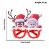 Montura de gafas navideñas de dibujos animados de reno, gafas de Santa para adultos y niños, muñeco de nieve decorativo, accesorio para fotos de árbol de Navidad, regalo