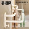 Toallero de baño sin perforaciones, toallero de pared para baño, estilo crema, toallero de baño, estante de almacenamiento blanco