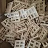 Posavasos Hueco de Madera Maciza Aislante para Taza de Té Asiento para Café Bandeja Pequeña Rectangular de Madera Mini Estante Pequeño