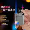 Encendedor de cámara de gas transparente de luz de colores famoso en Internet, encendedor metálico a prueba de viento, encendedor de gas recargable, venta directa del fabricante