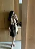 ¡por onio Tiempos Modernos! Falda Midi Recta de Felpa y Gamuza de Cintura Alta Retro para Mujer Otoño Adelgazante