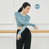 Ropa de Danza del Vientre para Mujer, Tops Adelgazantes de Manga Larga, Ropa de Práctica de Danza Moderna, Ropa de Entrenamiento Corporal Fitness Yoga