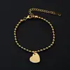 Nuevo Estilo Europeo y Americano Acero Inoxidable Material en Blanco Impresión Láser Color UV Simple Metal Corazón Diagonal Cadena de Cuentas Pulsera