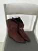 Lujo Ligero Nicho Retro Otoño e Invierno 2025 Nuevas Botas Cortas de Punta Fina con Tacón Grueso para Mujer Comercio Exterior Transfronterizo