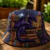 2026 Nueva Estación Independiente Transfronteriza Viajes Bordado Acolchado Estampado Digital 3D Unisex Versátil Sombrero de Pescador Arcoíris Sombrero para el Sol