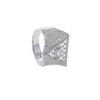 Hip hop nuevo anillo de circonita de ojo de triángulo de alto sentido tendencia de moda joyería de personalidad anillo para hombre al por mayor