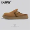 Zapatos Birkenstock Globales para Hombre 2026 Nueva Primavera Retro Slip-on Outdoor Suela Suave Perezoso Zapatos Casuales Punta Cerrada Media Pantufla