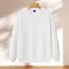 Moletom 100% Algodão Estampa Personalizada Logo Roupa de Trabalho Inverno Masculina Catering Forrado com Fleece Gola Redonda Preta Camisa Cultural Roupa de Trabalho