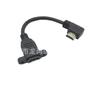 Cable HDMI Macho a Hembra con Orejas Codo Superior e Inferior Izquierdo y Derecho a Cabezal Hembra con Orificio para Tornillo Cable de Extensión de Alta Definición para TV