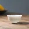 Kung Fu Tea um Copo escritório de recepção ruoshen Mini tamanho pequeno xícara de chá Jade Branco Ling xícara de chá casca de ovo branca