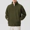Ropa de Hombre Fengshe / Otoño Americano Peso Pesado Retro Cuello Alto Sudadera con Forro Polar Manga Larga Suelta Casual Chaqueta para Hombre