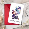 Compra directa transfronteriza de tarjetas de felicitación divertidas de Halloween para cementerio de fantasmas, tarjetas de regalo de invitación creativas y peculiares