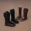 Botas Altas para Niña 2026 Otoño/Invierno Nuevo Estilo Estilo Británico Botas de Monta para Niños Bota Alta de Suela Gruesa para Niña Pequeña